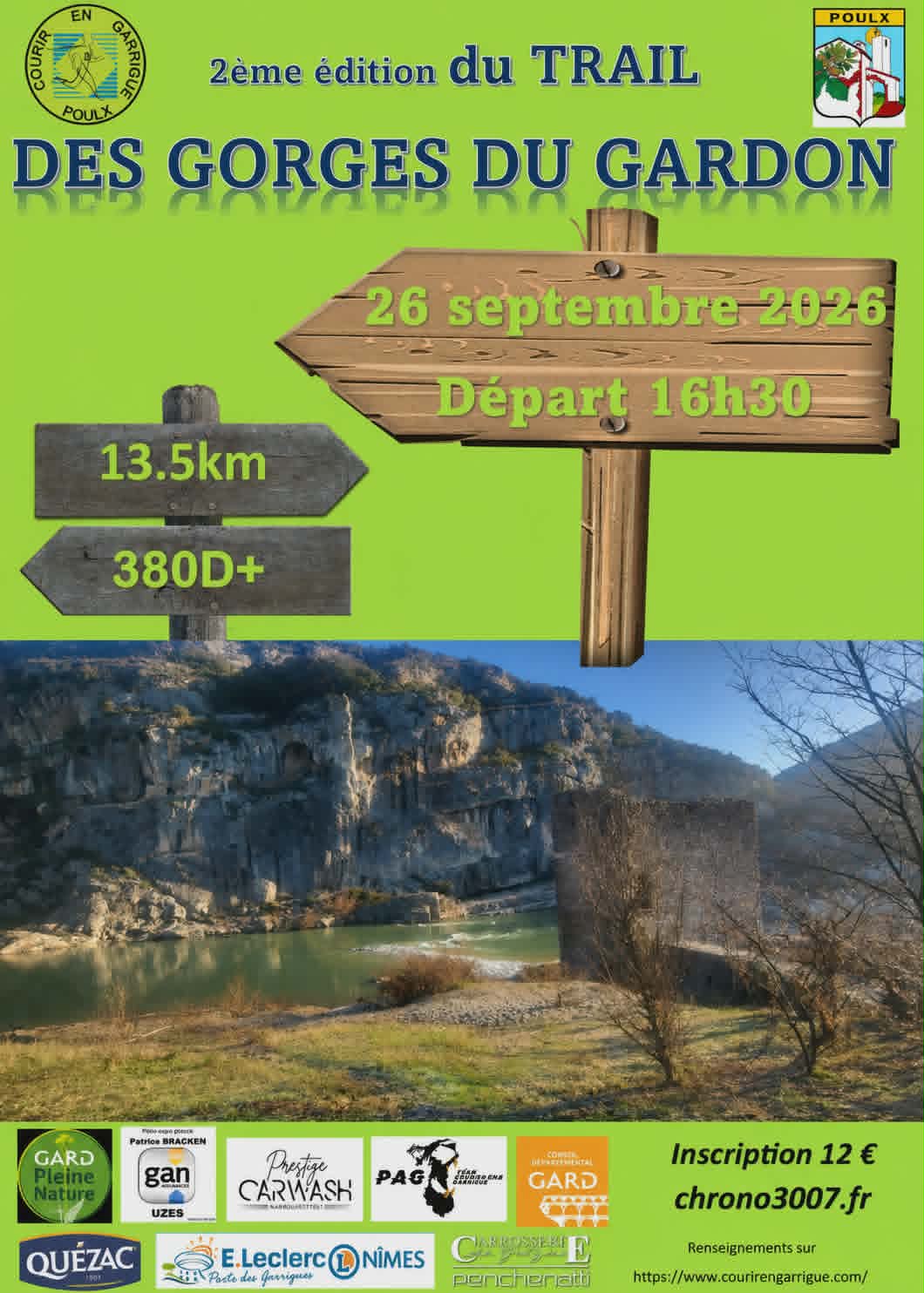 Affiche TRAIL DES GORGES DU GARDON