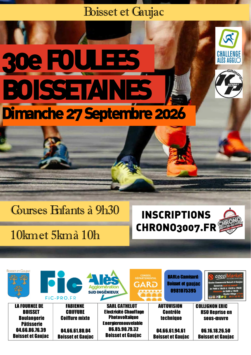 Affiche LES FOULÉES BOISSETAINES